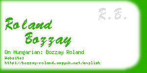 roland bozzay business card